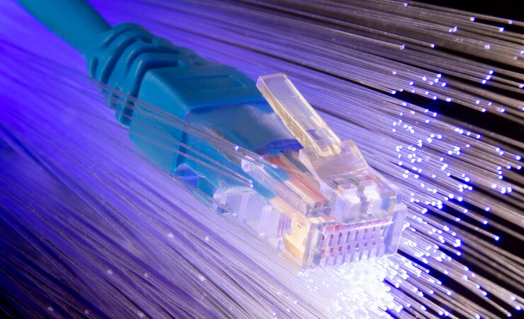 Free Photo beautiful optical fiber detail