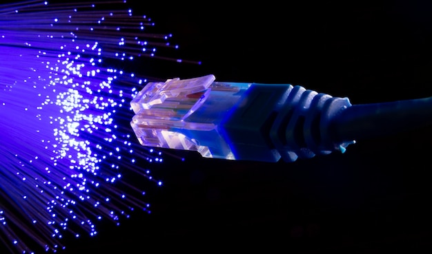 Beautiful optical fiber detail