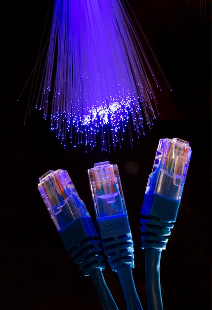 Beautiful optical fiber detail