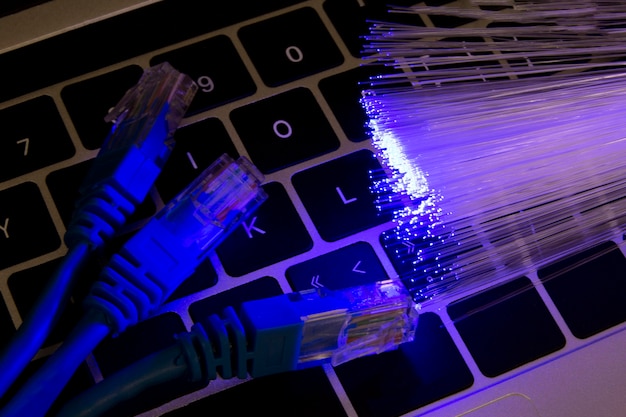 Beautiful optical fiber detail