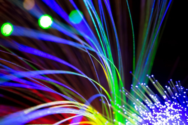 Free photo beautiful optical fiber detail