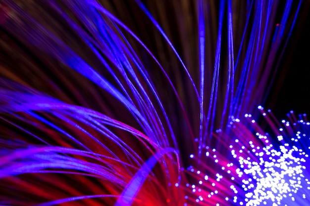 Free photo beautiful optical fiber detail