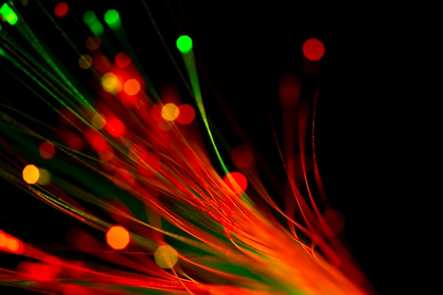 Beautiful optical fiber detail