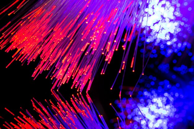 Beautiful optical fiber detail