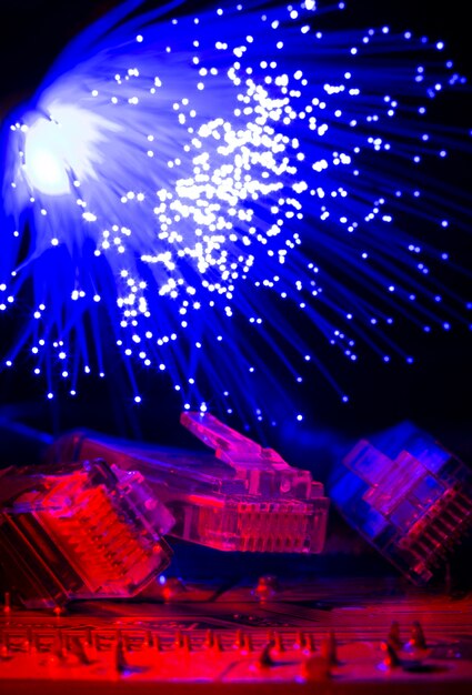 Beautiful optical fiber detail