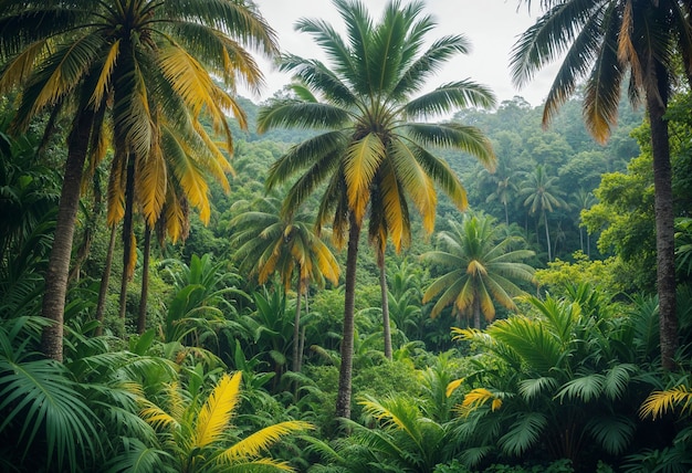 Бесплатное фото Красивая пальма в ярких цветах