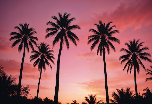 Free photo beautiful palm tree in vivid colors