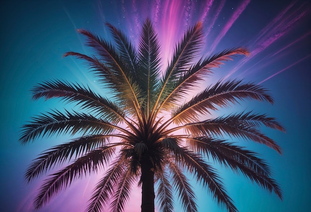 Foto gratuita una bellissima palma dai colori vivaci