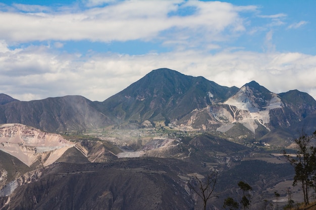山々の美しいパノラマ写真