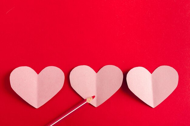 Beautiful paper hearts