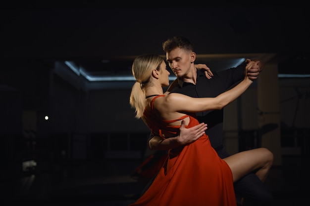 Beautiful passionate dancers dancing