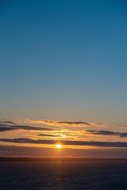 Beautiful photo of the sea waves Sunset