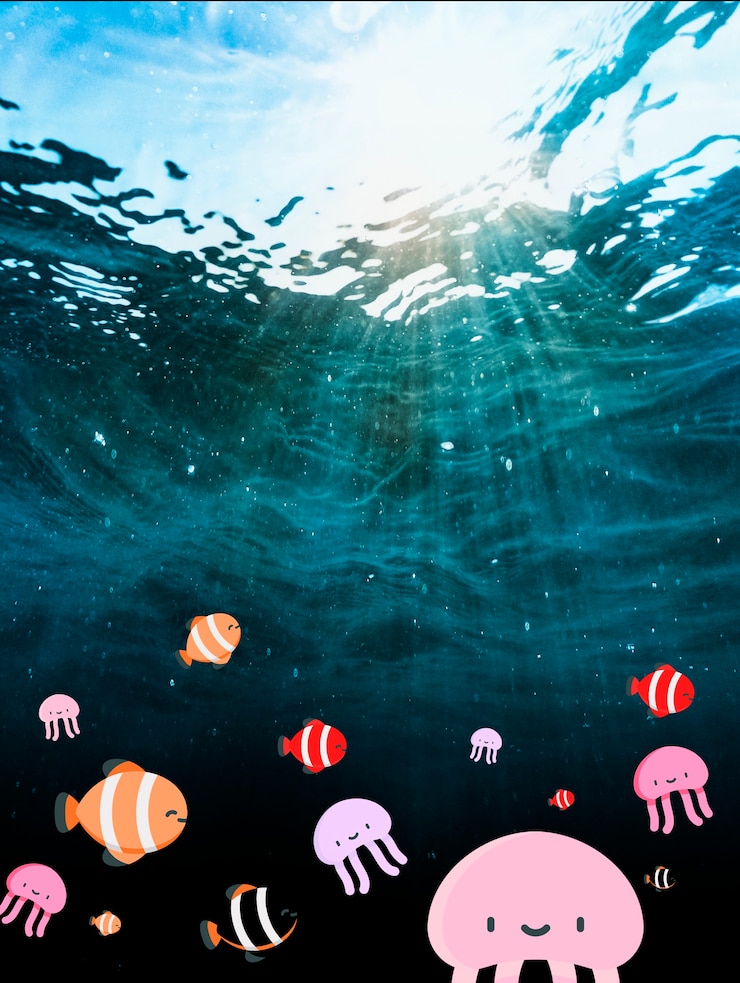 無料Photo かわいい魚フィルターで海の水の美しい写真