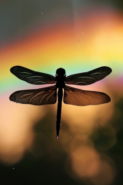 Free photo beautiful photorealistic dragonfly in nature