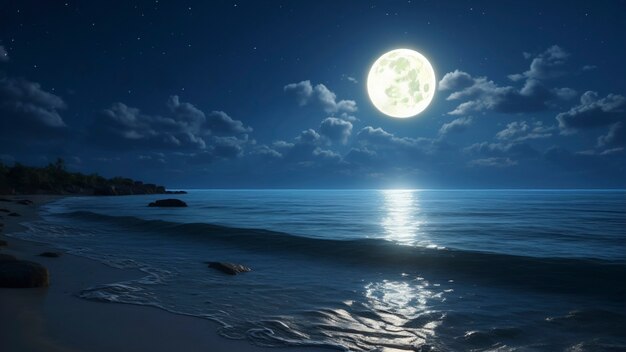 Beautiful photorealistic moon