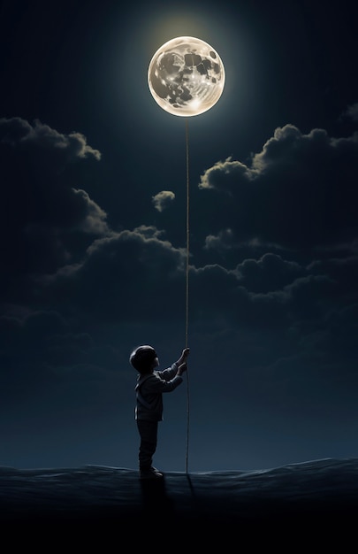 beautiful photorealistic moon