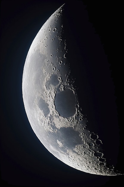 Beautiful photorealistic moon