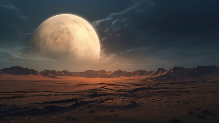 Free Photo beautiful photorealistic moon