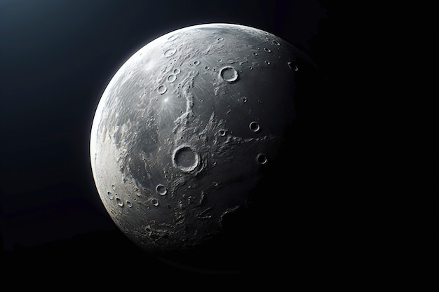 beautiful photorealistic moon