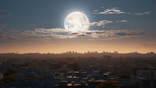 beautiful photorealistic moon