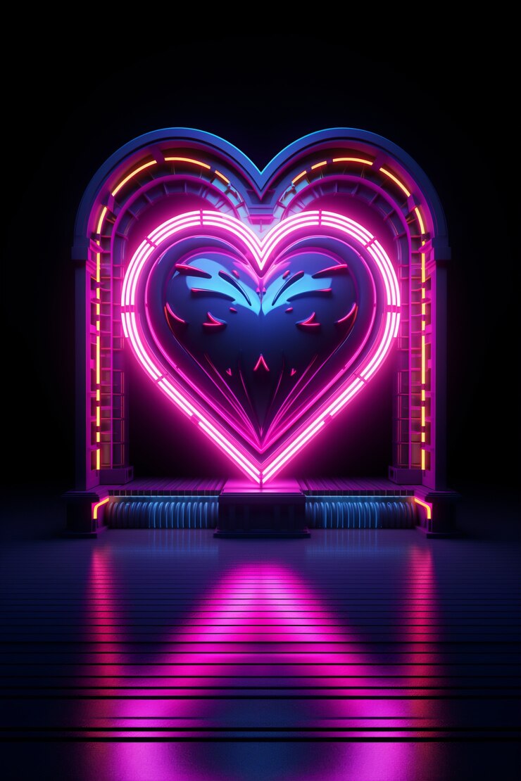 Free Photo beautiful pink heart shape