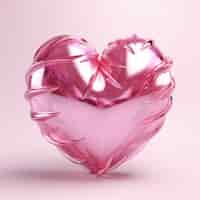 Free photo beautiful pink heart shape