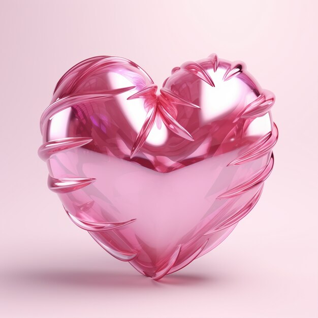 Красивая форма розового сердца