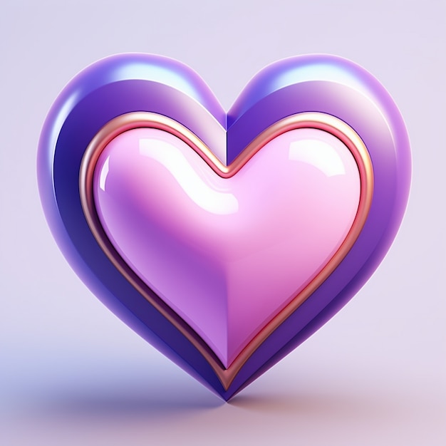 Beautiful pink heart in studio