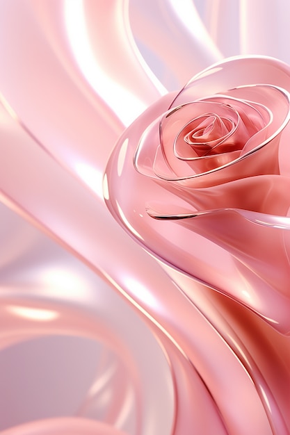 Красивая розовая роза в студии