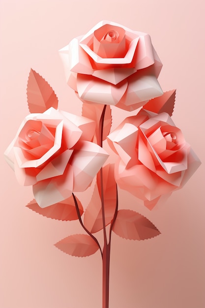 Foto gratuita bella rosa rosa in studio