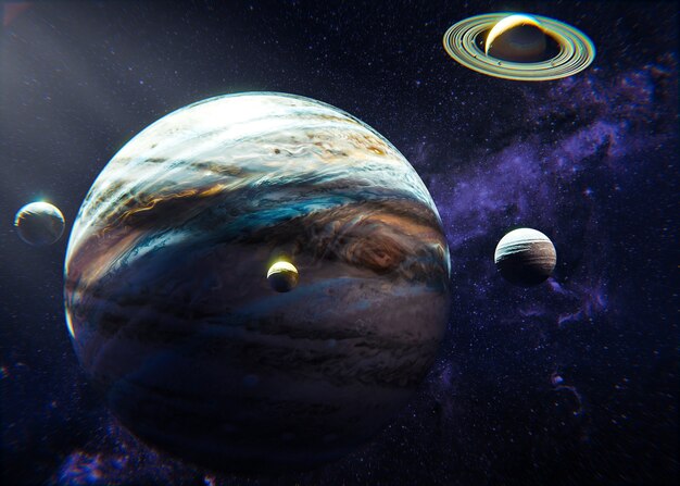 Beautiful planets in space