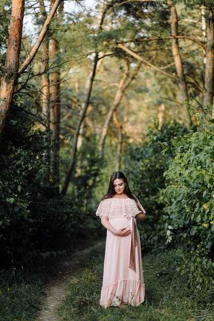 Beautiful portrait of pregnant woman