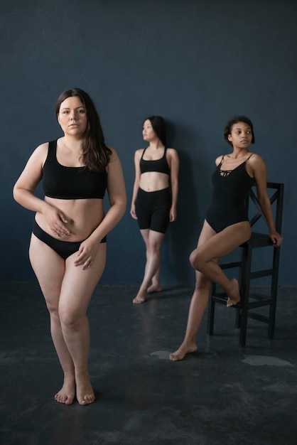 Beautiful portrait of women with all kinds of body