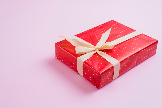 Beautiful present decorated with ribbon