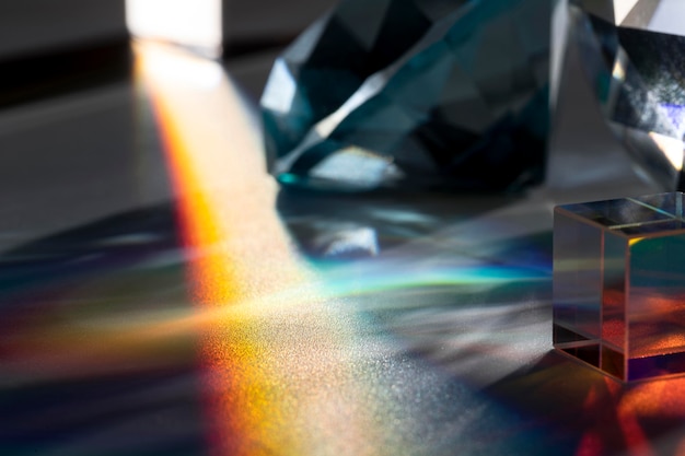 Free photo beautiful prism light concept