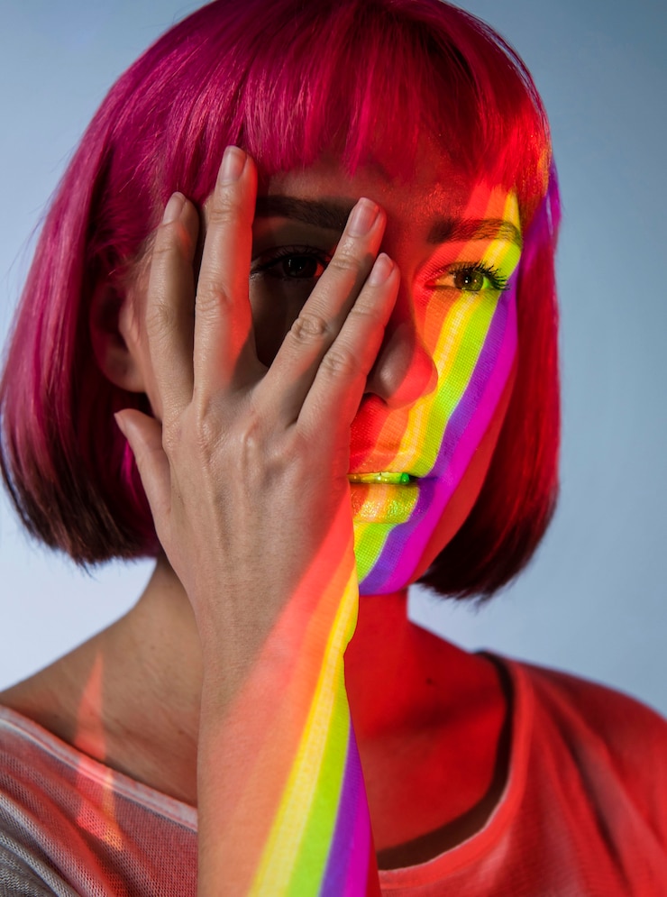Free Photo beautiful queer woman portrait