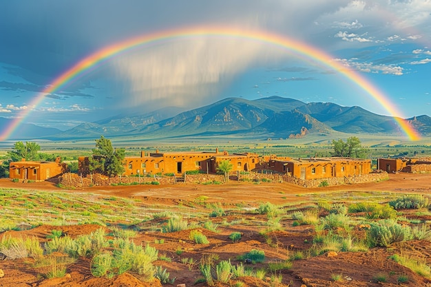 Foto gratuita bel arcobaleno in natura