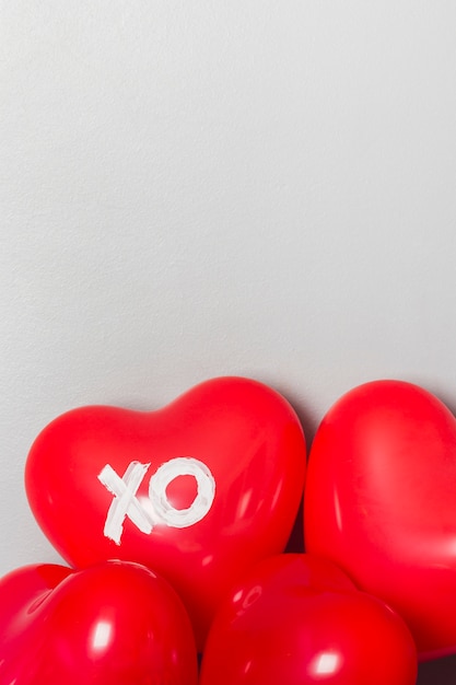 Beautiful red balloons for valentine day