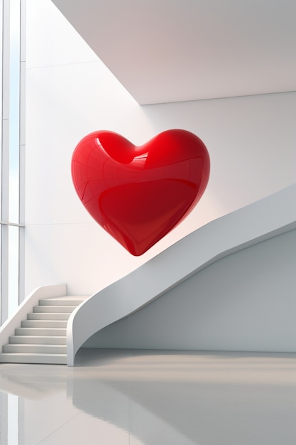 Free photo beautiful red heart shape