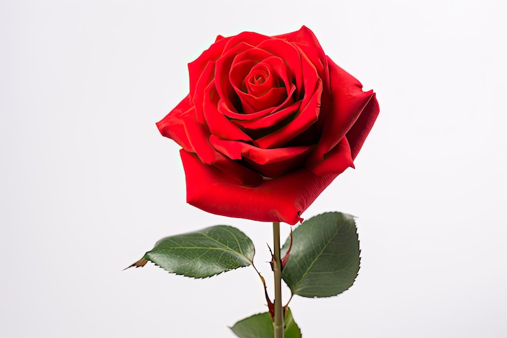 Free Photo beautiful red rose in studio