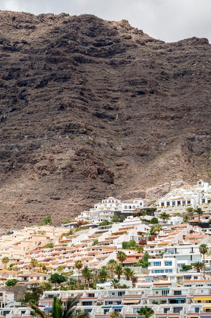 Beautiful resort with cliff background