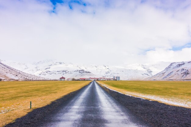 beautiful road sky season nature