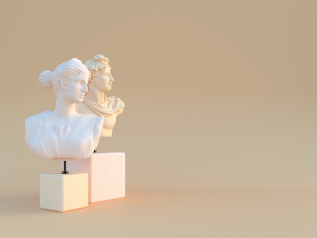 Beautiful roman figure statue