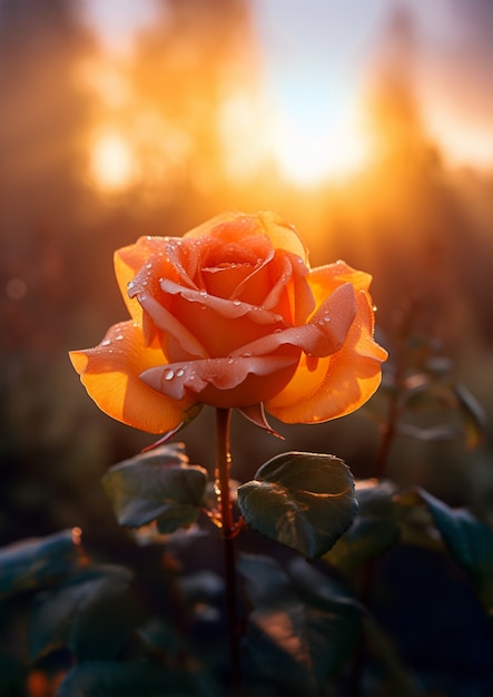 Free photo beautiful rose in nature