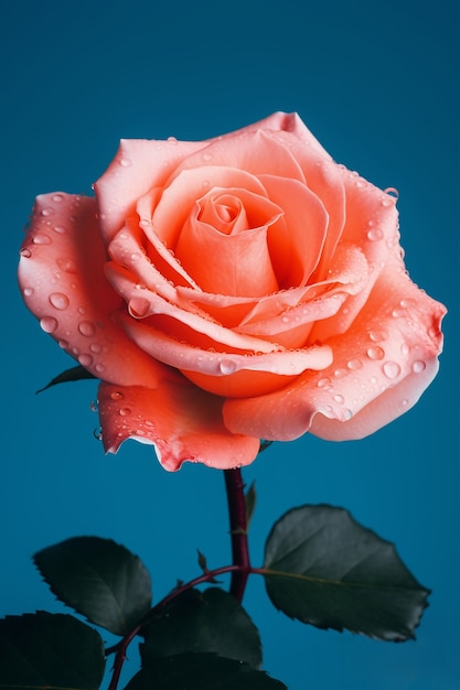 Free photo beautiful rose in studio