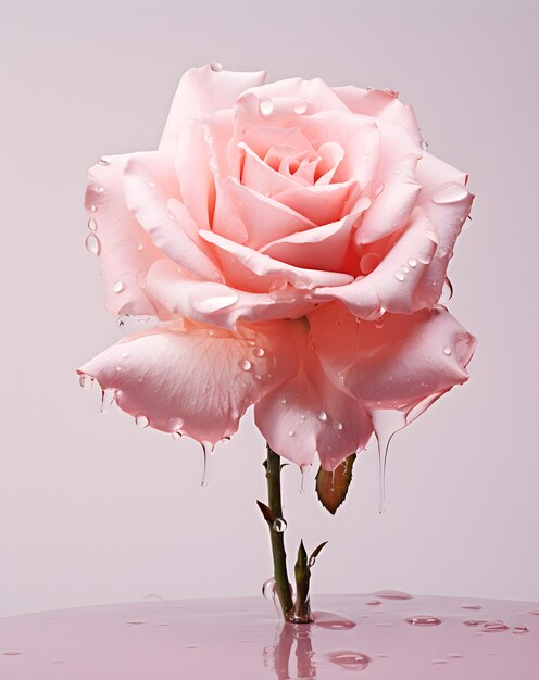 Красивая роза в студии