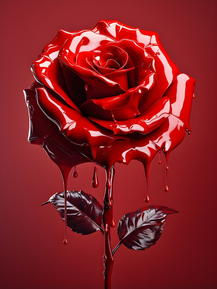 Free Photo beautiful rose in studio