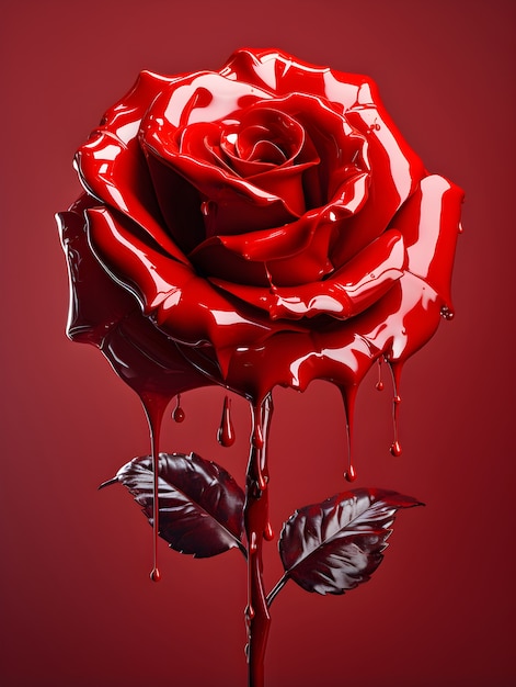 Beautiful rose in studio