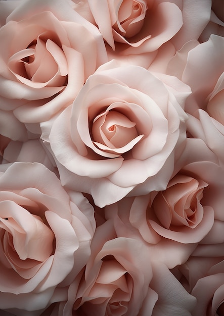 Beautiful roses arrangement top view