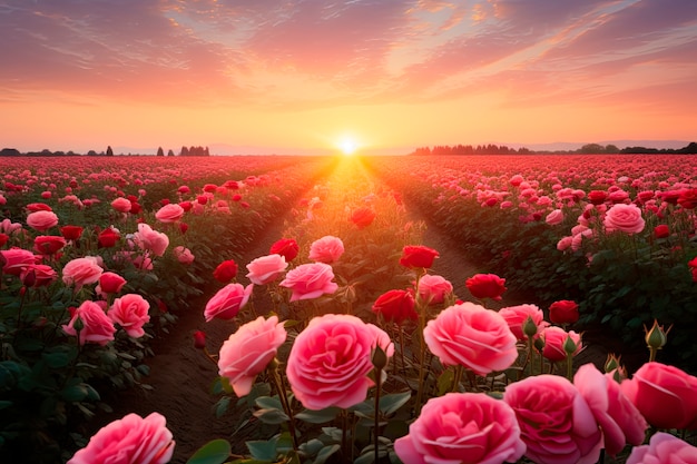 Free photo beautiful roses outdoors